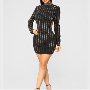 Fashion Nova Bead It Up Cutout Dress